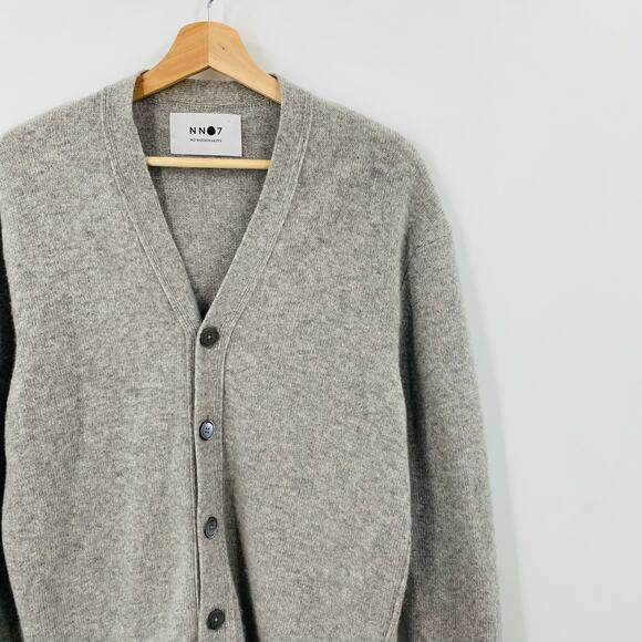 NN07 Bjorn 6333 Wool Cardigan light gray - Picture 6 of 11